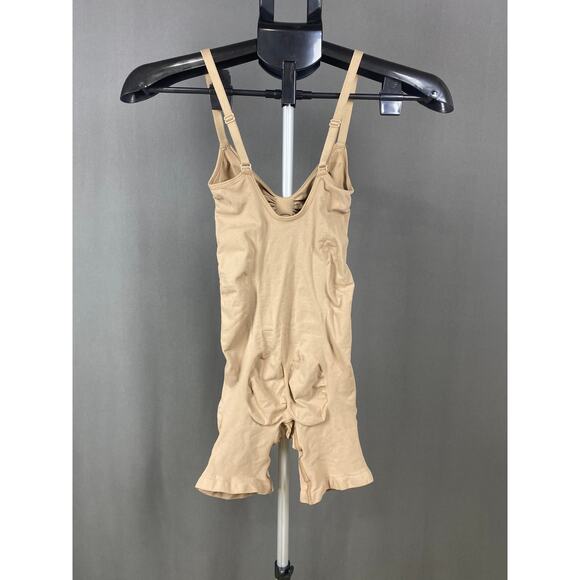 SKIMS Sculpting Bodysuit Mid-Thigh Shapewear Beige Size M - Picture 3 of 4